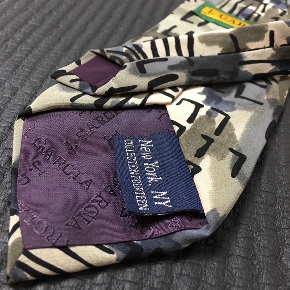 Jerry Garcia Multicolor Pattern Mens Tie - Picture 5 of 8